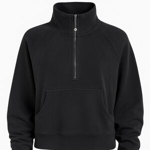 Lululemon Women’s Half‑Zip Pullover / Hoodie — Black / Funnel‑Neck / Size XL